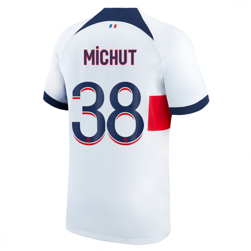 Niño Fútbol Camiseta Edouard Michut #38 Blanco 2ª Equipación 2023/24