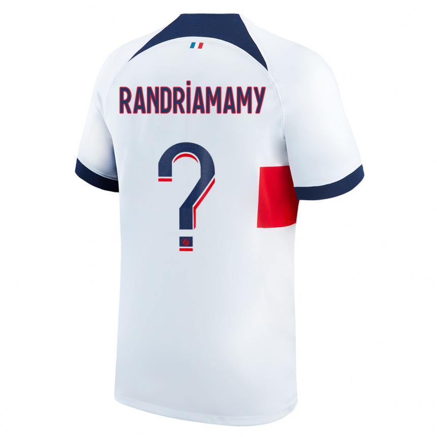 Niño Fútbol Camiseta Mathyas Randriamamy #0 Blanco 2ª Equipación 2023/24