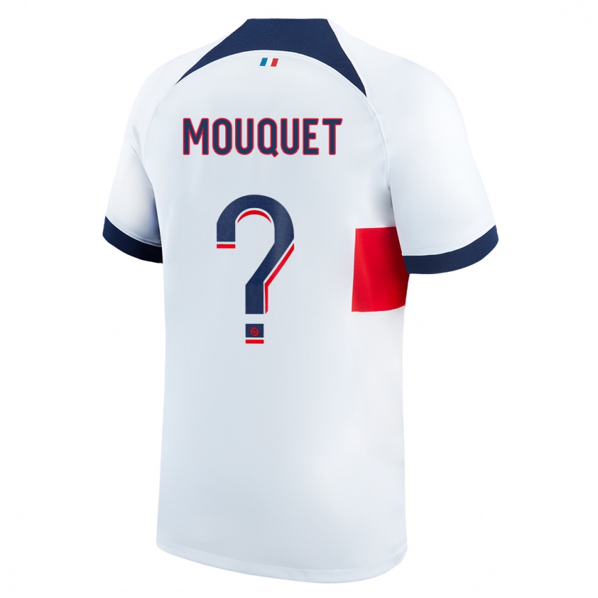 Niño Fútbol Camiseta Louis Mouquet #0 Blanco 2ª Equipación 2023/24