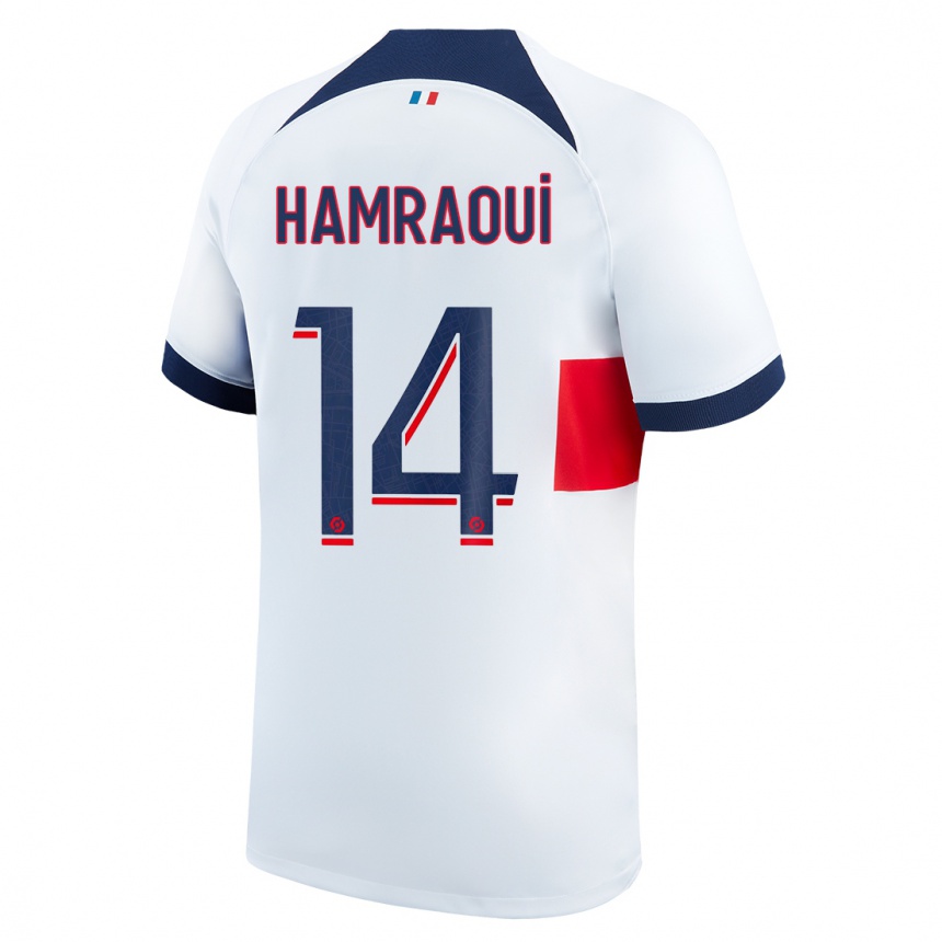 Niño Fútbol Camiseta Kheira Hamraoui #14 Blanco 2ª Equipación 2023/24