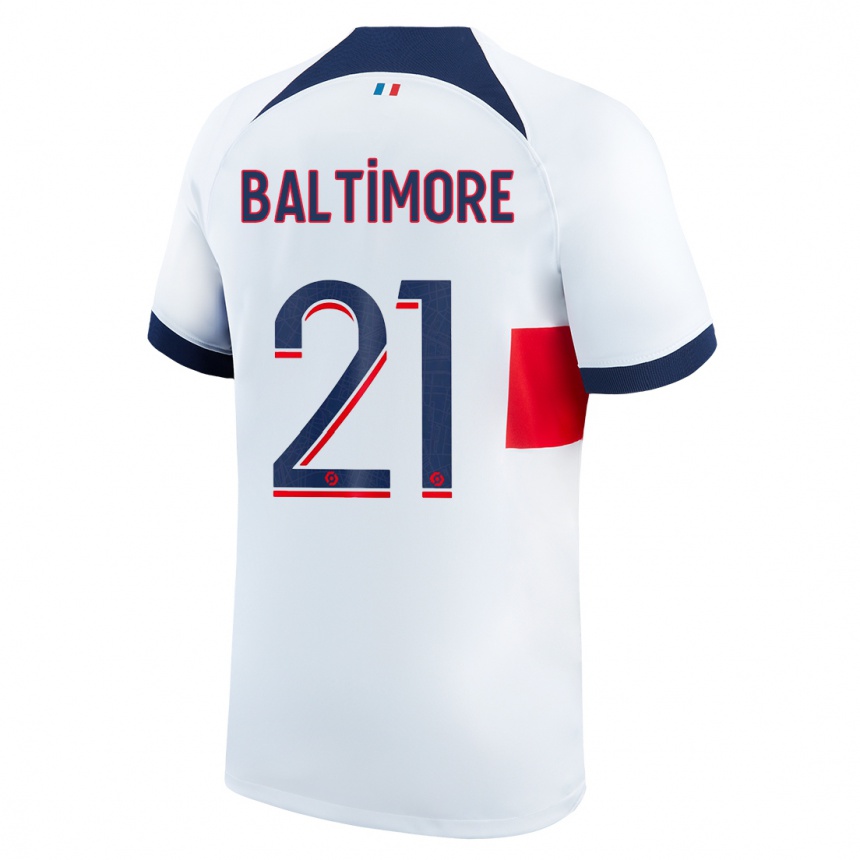 Niño Fútbol Camiseta Sandy Baltimore #21 Blanco 2ª Equipación 2023/24