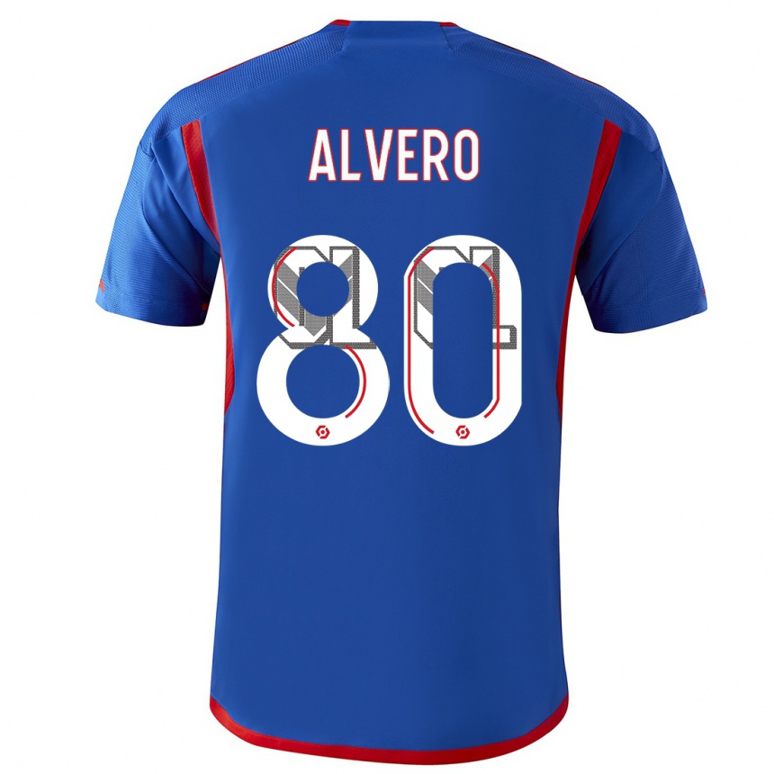 Niño Fútbol Camiseta Skelly Alvero #80 Azul Rojo 2ª Equipación 2023/24