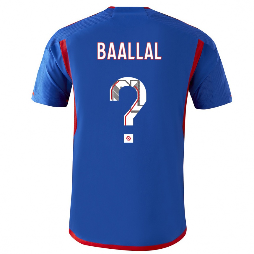 Niño Fútbol Camiseta Abdellah Baallal #0 Azul Rojo 2ª Equipación 2023/24