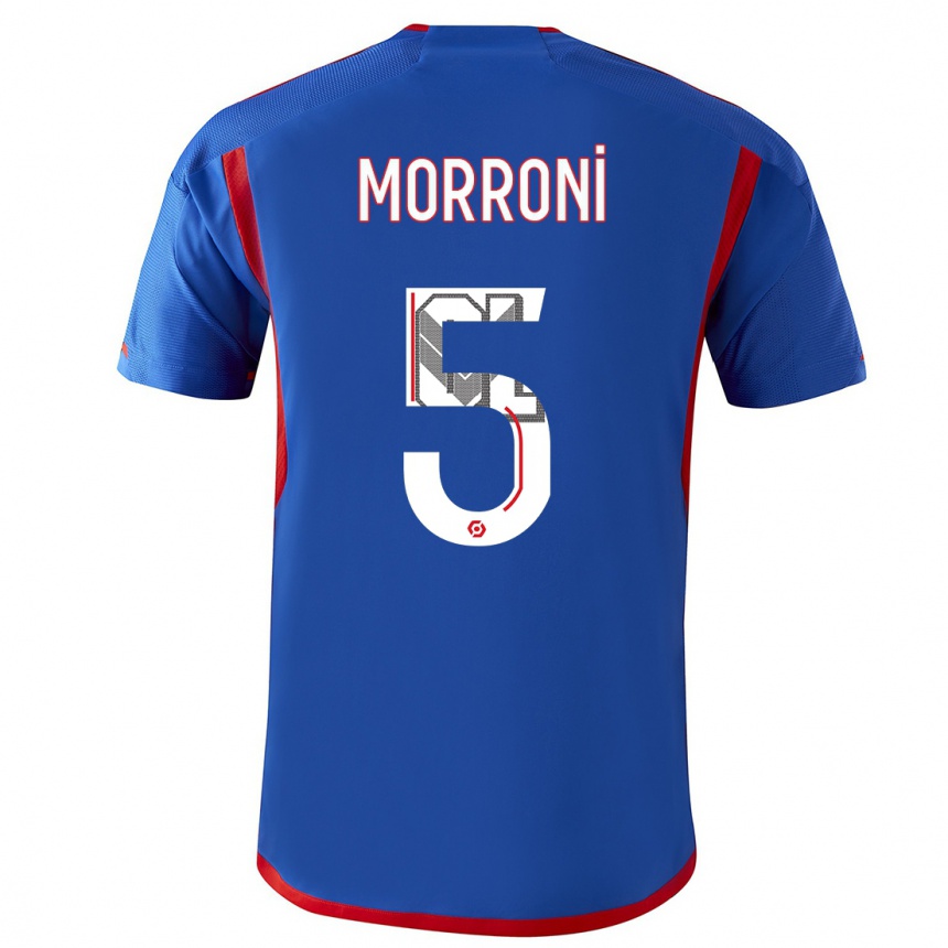 Niño Fútbol Camiseta Perle Morroni #5 Azul Rojo 2ª Equipación 2023/24