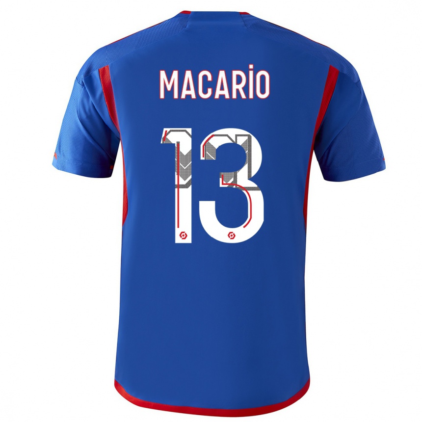 Niño Fútbol Camiseta Catarina Macario #13 Azul Rojo 2ª Equipación 2023/24