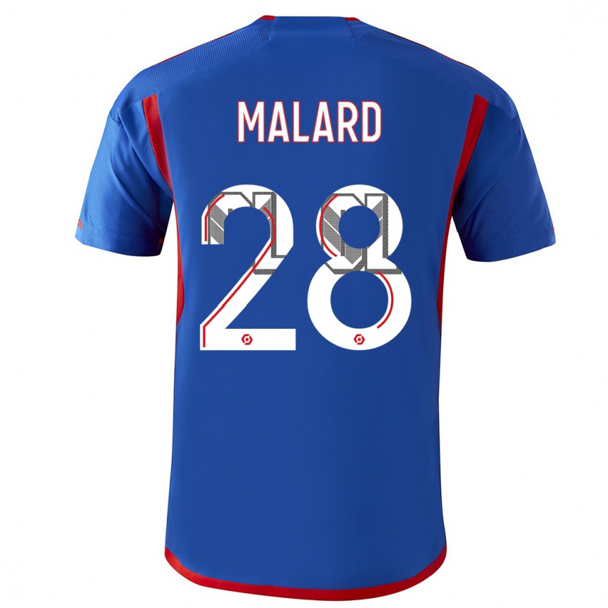 Niño Fútbol Camiseta Melvine Malard #28 Azul Rojo 2ª Equipación 2023/24