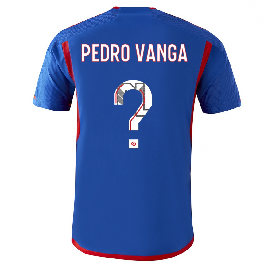 Niño Fútbol Camiseta Emerson Pedro Vanga #0 Azul Rojo 2ª Equipación 2023/24