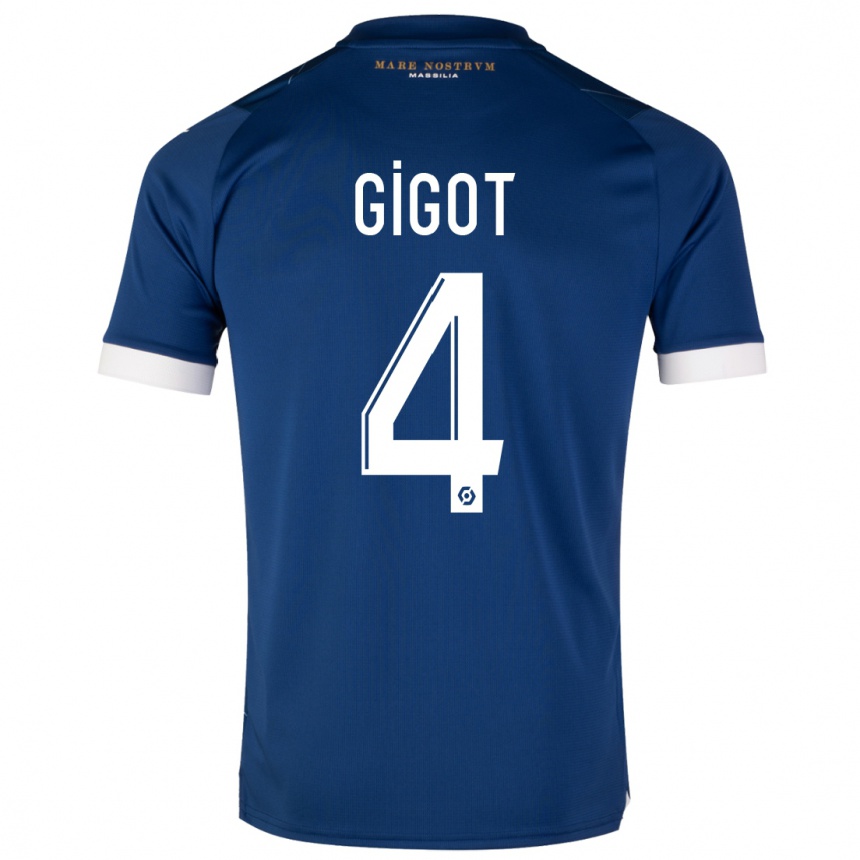 Niño Fútbol Camiseta Samuel Gigot #4 Azul Oscuro 2ª Equipación 2023/24