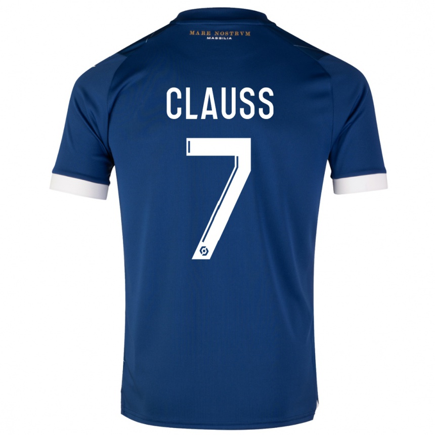 Niño Fútbol Camiseta Jonathan Clauss #7 Azul Oscuro 2ª Equipación 2023/24