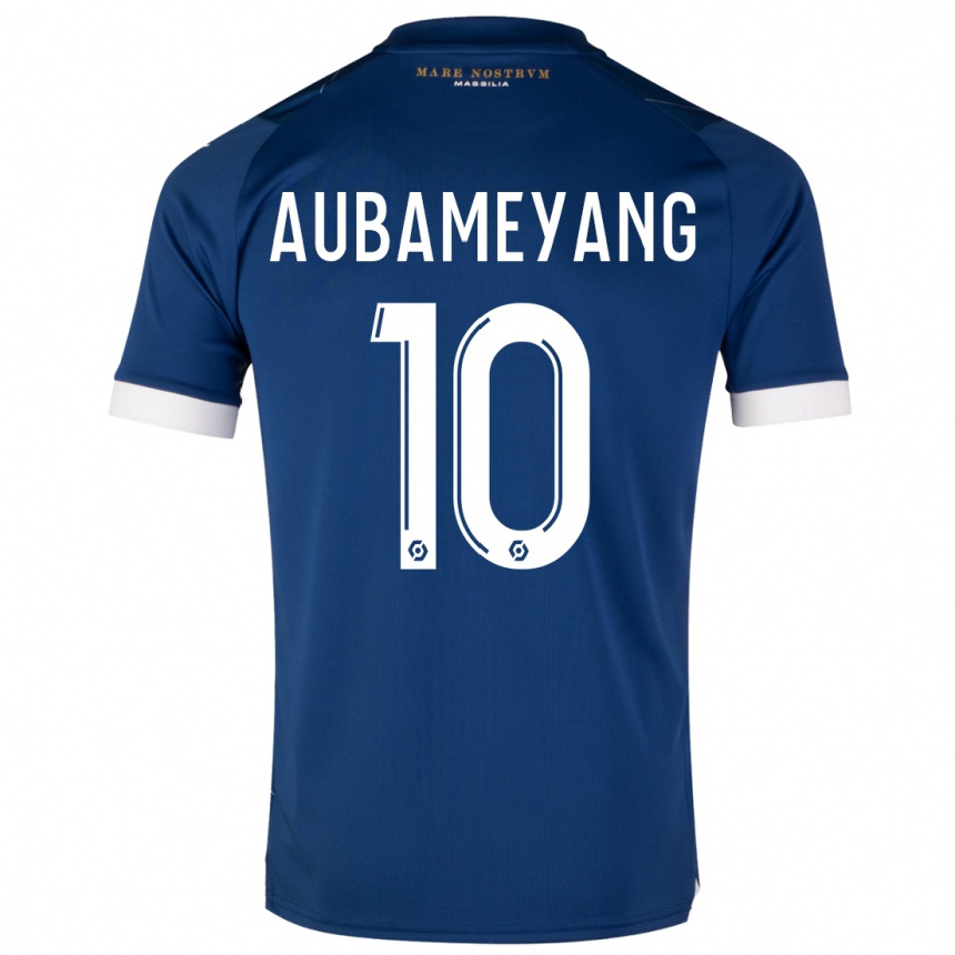 Niño Fútbol Camiseta Pierre-Emerick Aubameyang #10 Azul oscuro 2ª Equipación 2023/24