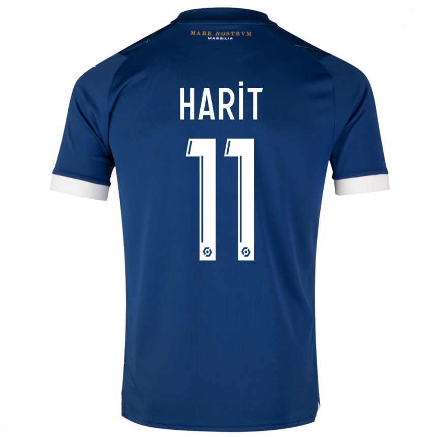 Niño Fútbol Camiseta Amine Harit #11 Azul Oscuro 2ª Equipación 2023/24