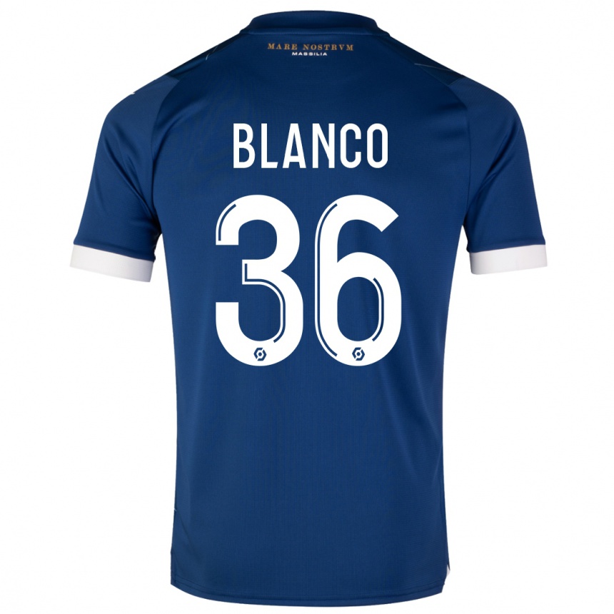 Niño Fútbol Camiseta Ruben Blanco #36 Azul Oscuro 2ª Equipación 2023/24