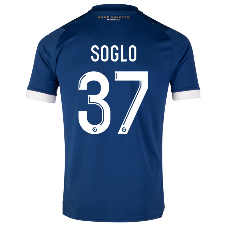 Niño Fútbol Camiseta Emran Soglo #37 Azul Oscuro 2ª Equipación 2023/24