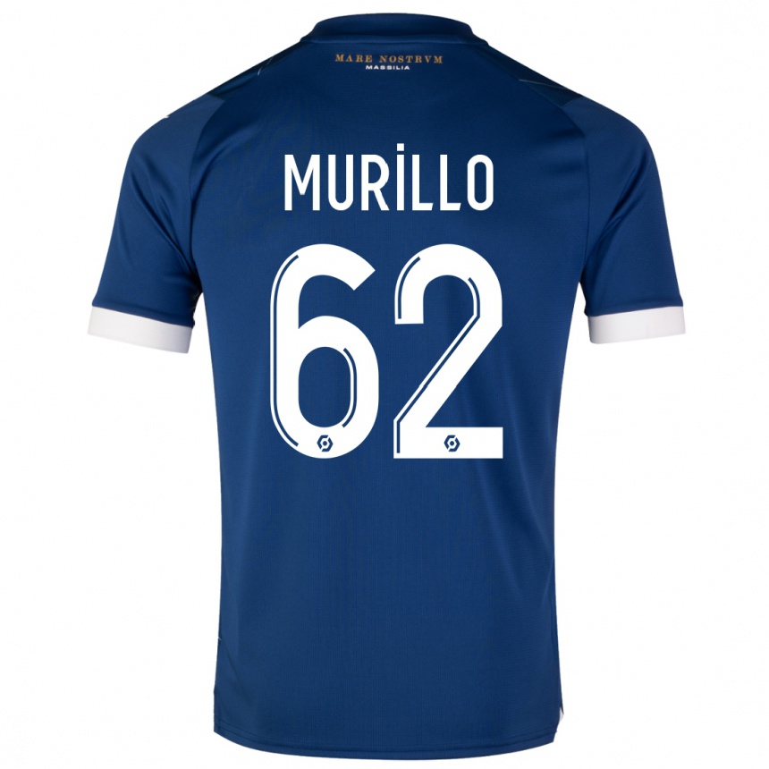 Niño Fútbol Camiseta Amir Murillo #62 Azul Oscuro 2ª Equipación 2023/24