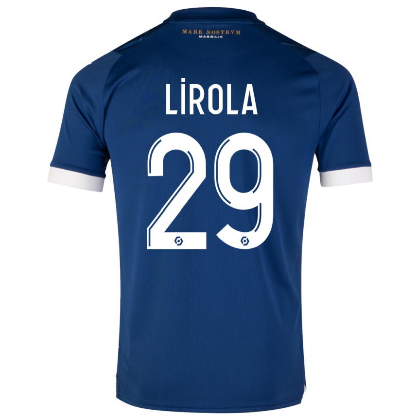 Niño Fútbol Camiseta Pol Lirola #29 Azul Oscuro 2ª Equipación 2023/24