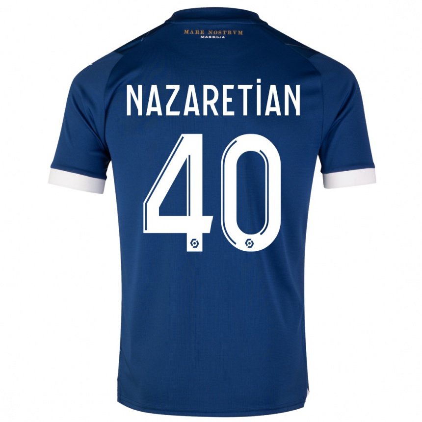 Niño Fútbol Camiseta Manuel Nazaretian #40 Azul Oscuro 2ª Equipación 2023/24