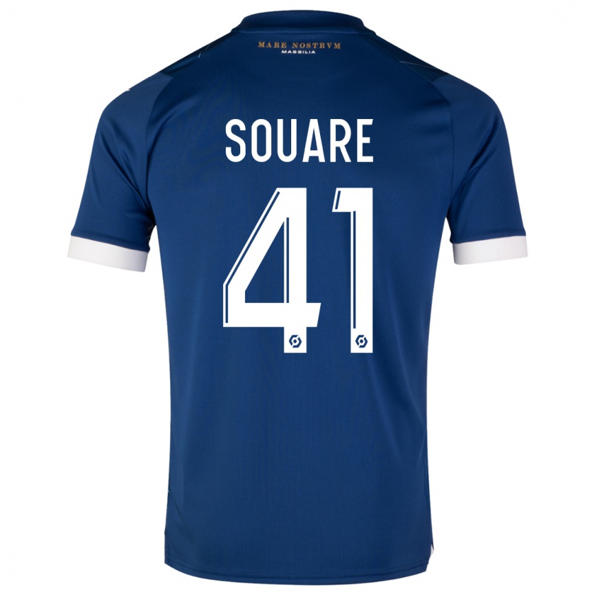 Niño Fútbol Camiseta Cheick Souare #41 Azul Oscuro 2ª Equipación 2023/24