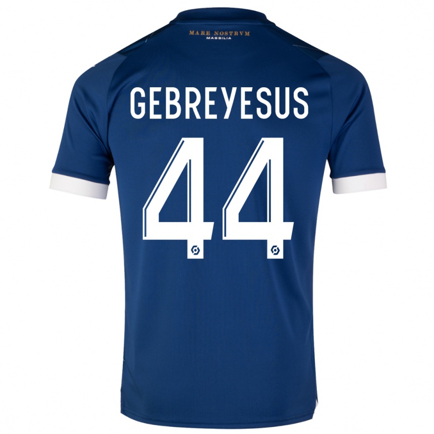 Niño Fútbol Camiseta Esey Gebreyesus #44 Azul Oscuro 2ª Equipación 2023/24