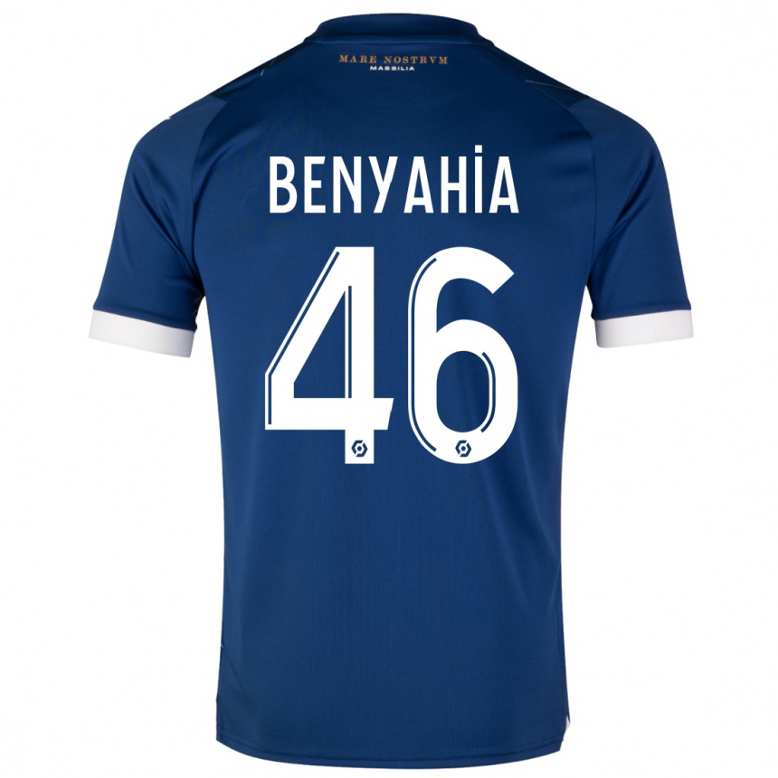 Niño Fútbol Camiseta Aylan Benyahia-Tani #46 Azul Oscuro 2ª Equipación 2023/24