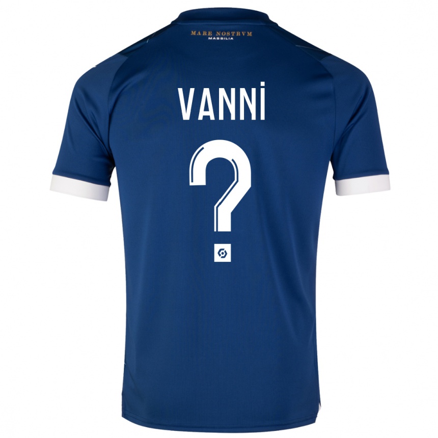 Niño Fútbol Camiseta Fabio Vanni #0 Azul Oscuro 2ª Equipación 2023/24