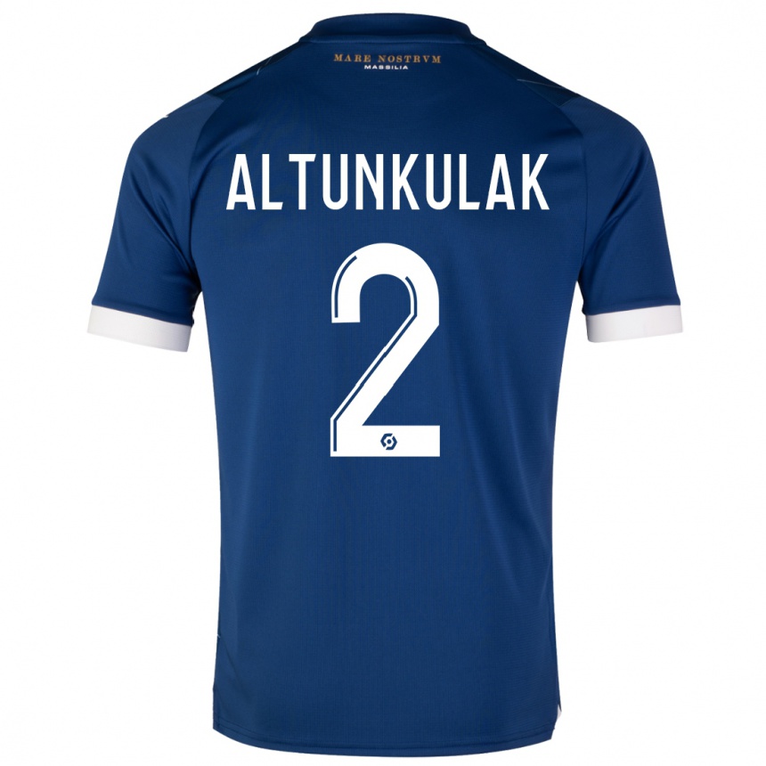 Niño Fútbol Camiseta Selen Altunkulak #2 Azul Oscuro 2ª Equipación 2023/24