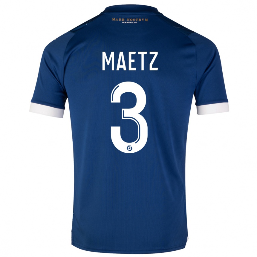 Niño Fútbol Camiseta Agathe Maetz #3 Azul Oscuro 2ª Equipación 2023/24