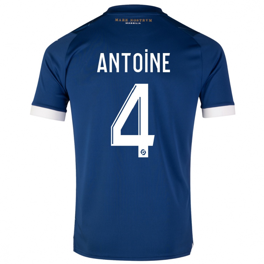 Niño Fútbol Camiseta Maud Antoine #4 Azul Oscuro 2ª Equipación 2023/24