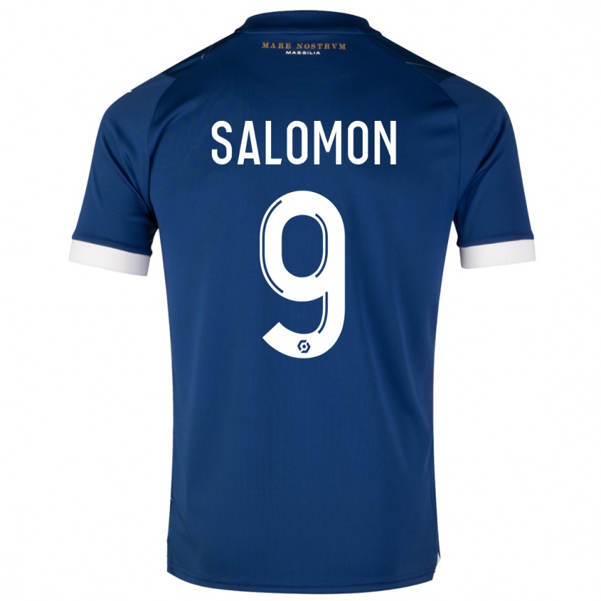 Niño Fútbol Camiseta Maeva Salomon #9 Azul Oscuro 2ª Equipación 2023/24