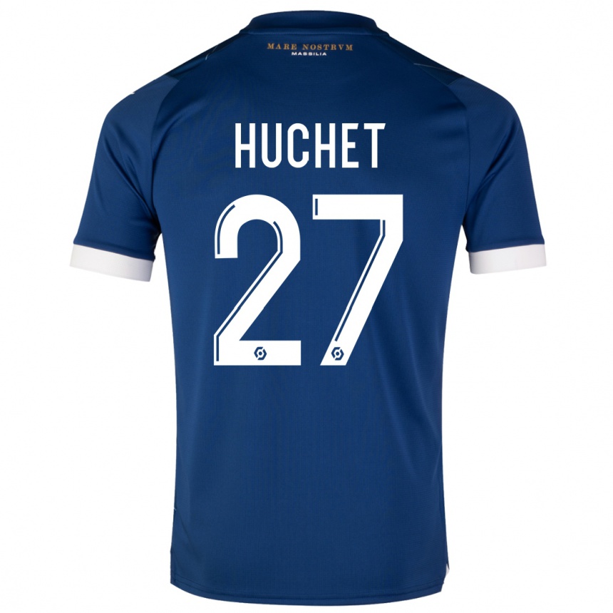 Niño Fútbol Camiseta Sarah Huchet #27 Azul Oscuro 2ª Equipación 2023/24