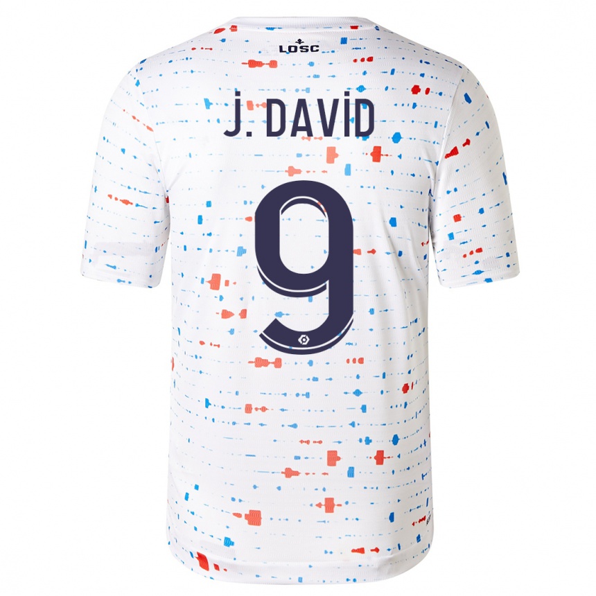 Niño Fútbol Camiseta Jonathan David #9 Blanco 2ª Equipación 2023/24