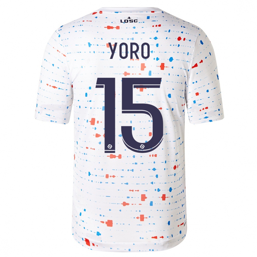 Niño Fútbol Camiseta Leny Yoro #15 Blanco 2ª Equipación 2023/24