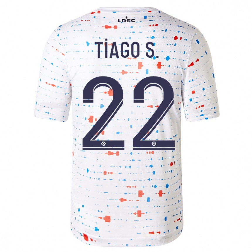 Niño Fútbol Camiseta Tiago Santos #22 Blanco 2ª Equipación 2023/24