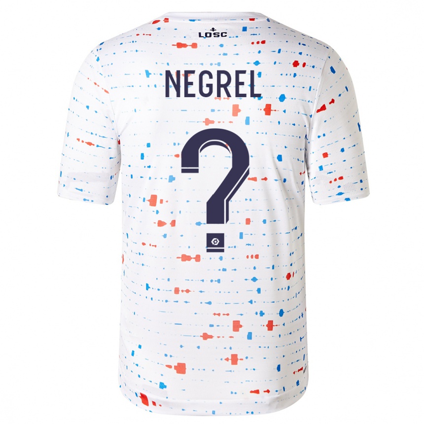 Niño Fútbol Camiseta Tom Negrel #0 Blanco 2ª Equipación 2023/24