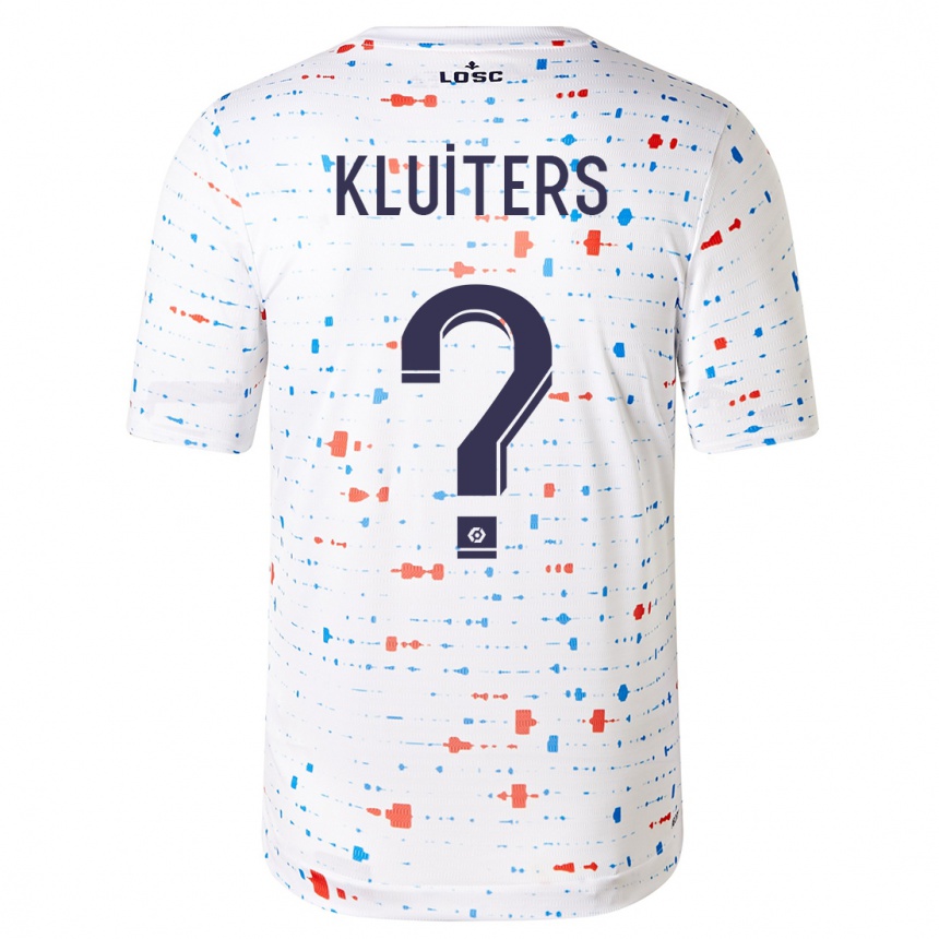 Niño Fútbol Camiseta Luuk Kluiters #0 Blanco 2ª Equipación 2023/24