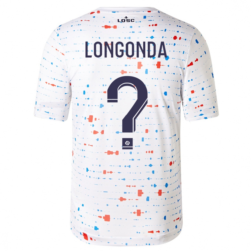 Niño Fútbol Camiseta Jean-Pierre Longonda #0 Blanco 2ª Equipación 2023/24