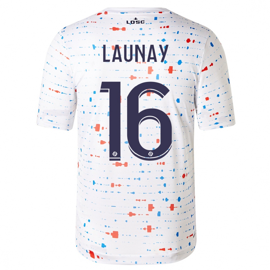 Niño Fútbol Camiseta Elisa Launay #16 Blanco 2ª Equipación 2023/24