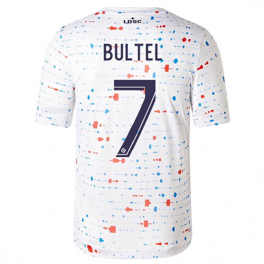 Niño Fútbol Camiseta Ludivine Bultel #7 Blanco 2ª Equipación 2023/24