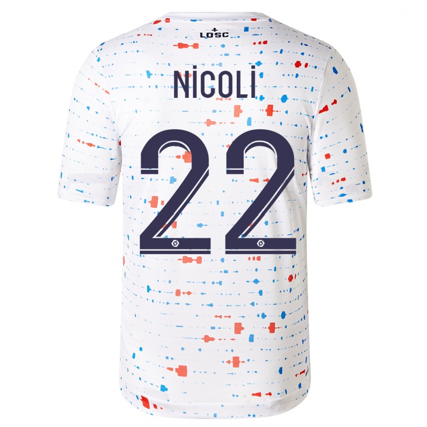 Niño Fútbol Camiseta Morgane Nicoli #22 Blanco 2ª Equipación 2023/24