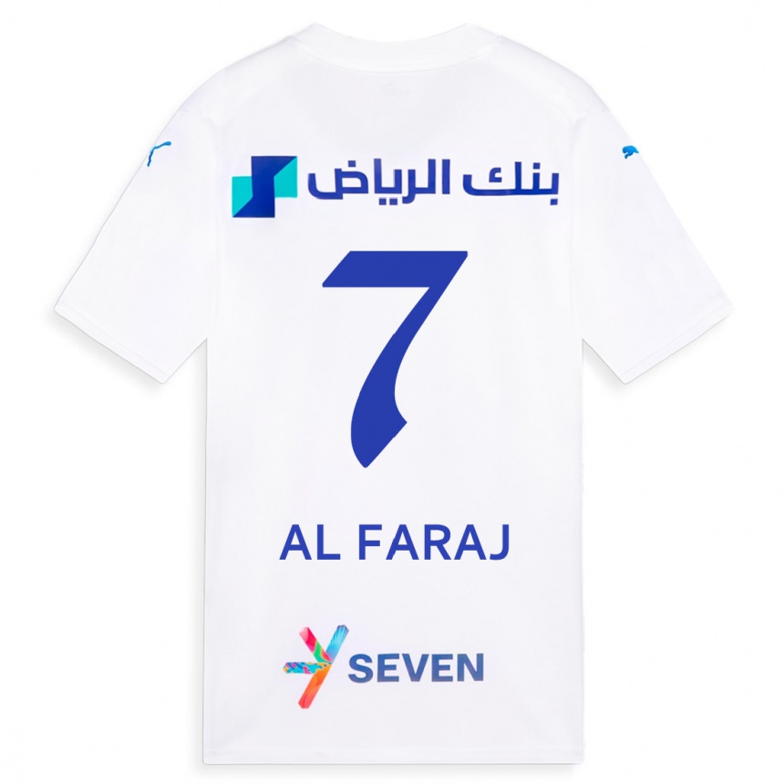 Niño Fútbol Camiseta Salman Al-Faraj #7 Blanco 2ª Equipación 2023/24