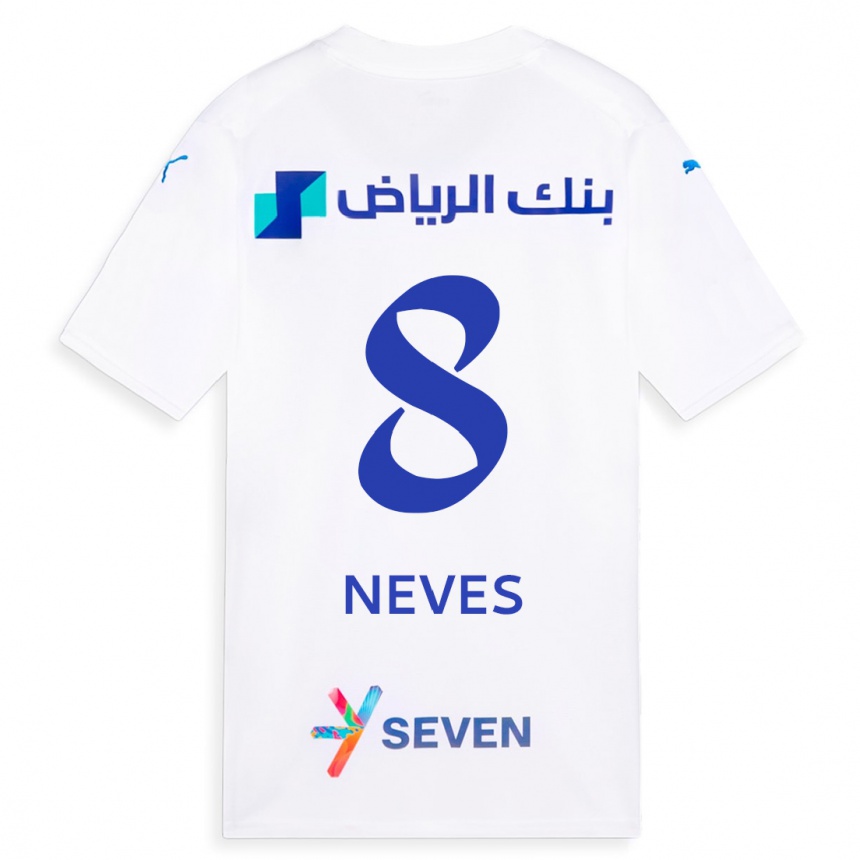 Niño Fútbol Camiseta Rúben Neves #8 Blanco 2ª Equipación 2023/24