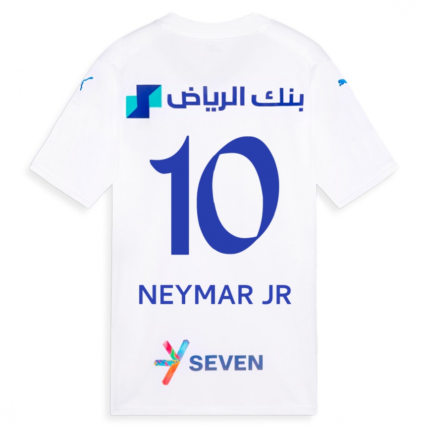 Niño Fútbol Camiseta Neymar #10 Blanco 2ª Equipación 2023/24