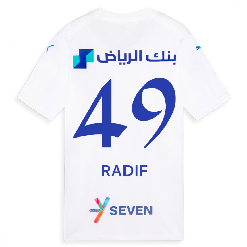 Niño Fútbol Camiseta Abdullah Radif #49 Blanco 2ª Equipación 2023/24