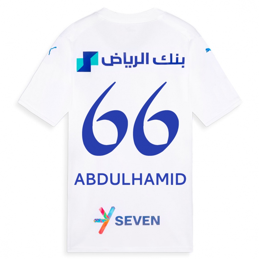 Niño Fútbol Camiseta Saud Abdulhamid #66 Blanco 2ª Equipación 2023/24