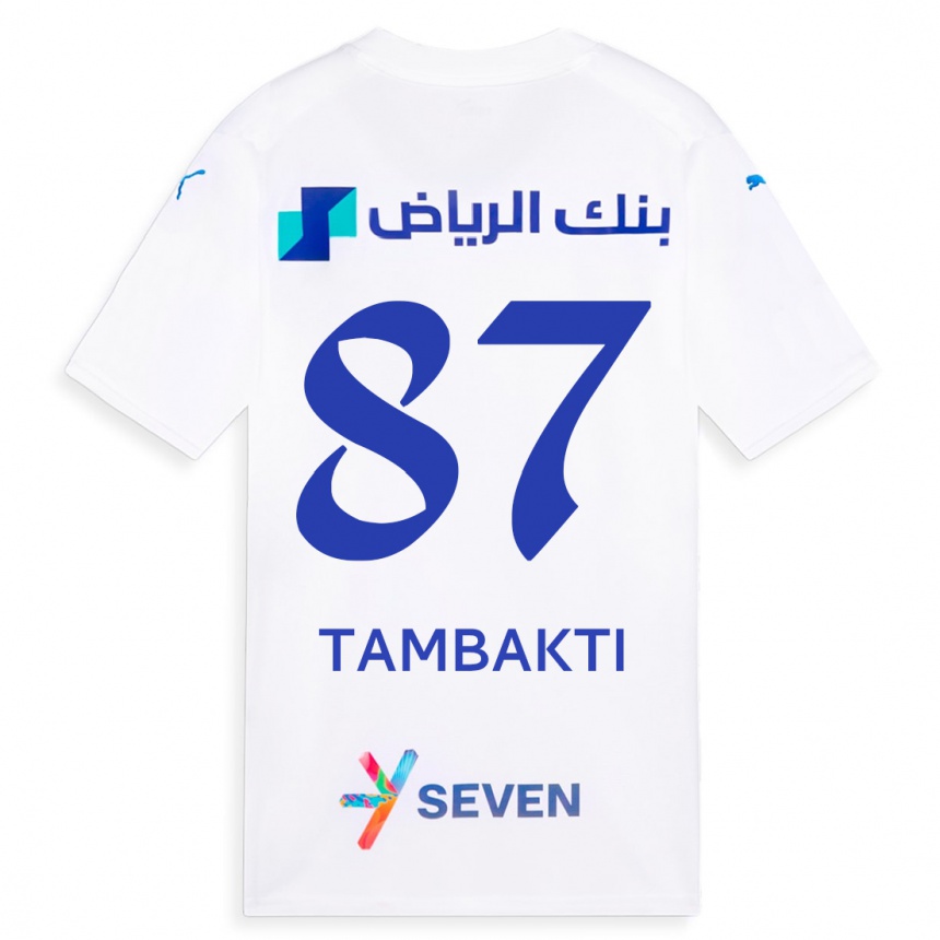 Niño Fútbol Camiseta Hassan Tambakti #87 Blanco 2ª Equipación 2023/24