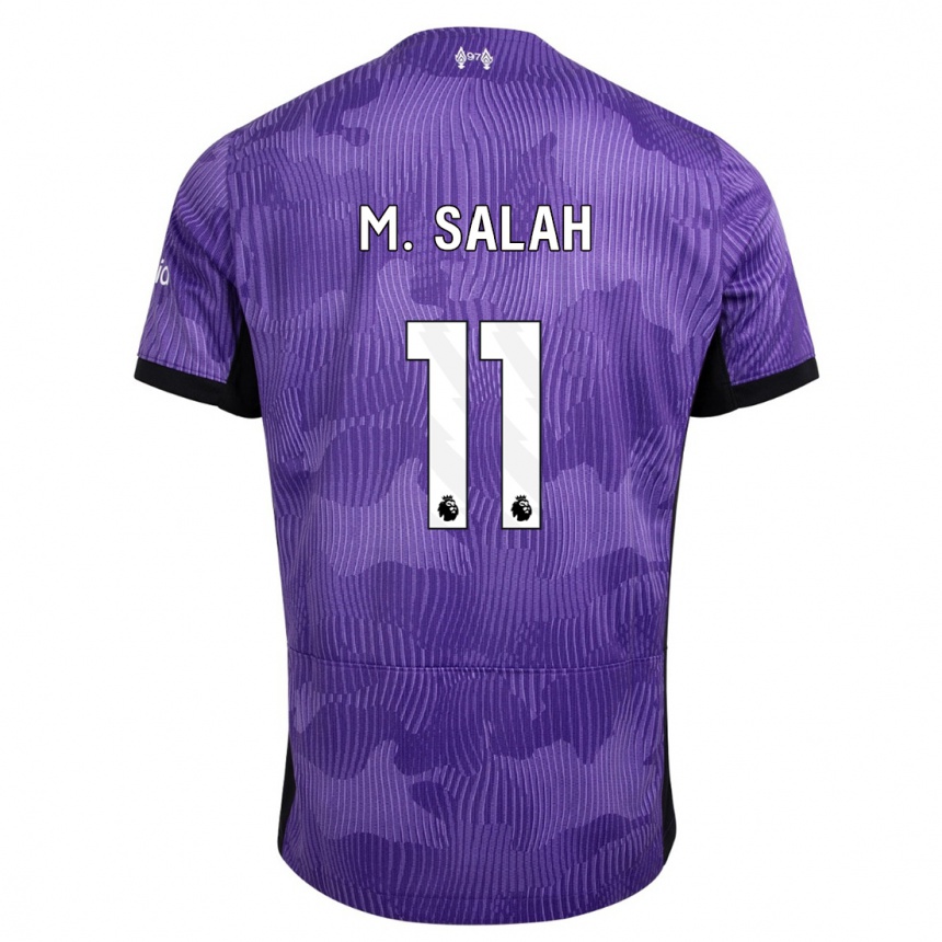 Niño Fútbol Camiseta Mohamed Salah #11 Púrpura Equipación Tercera 2023/24
