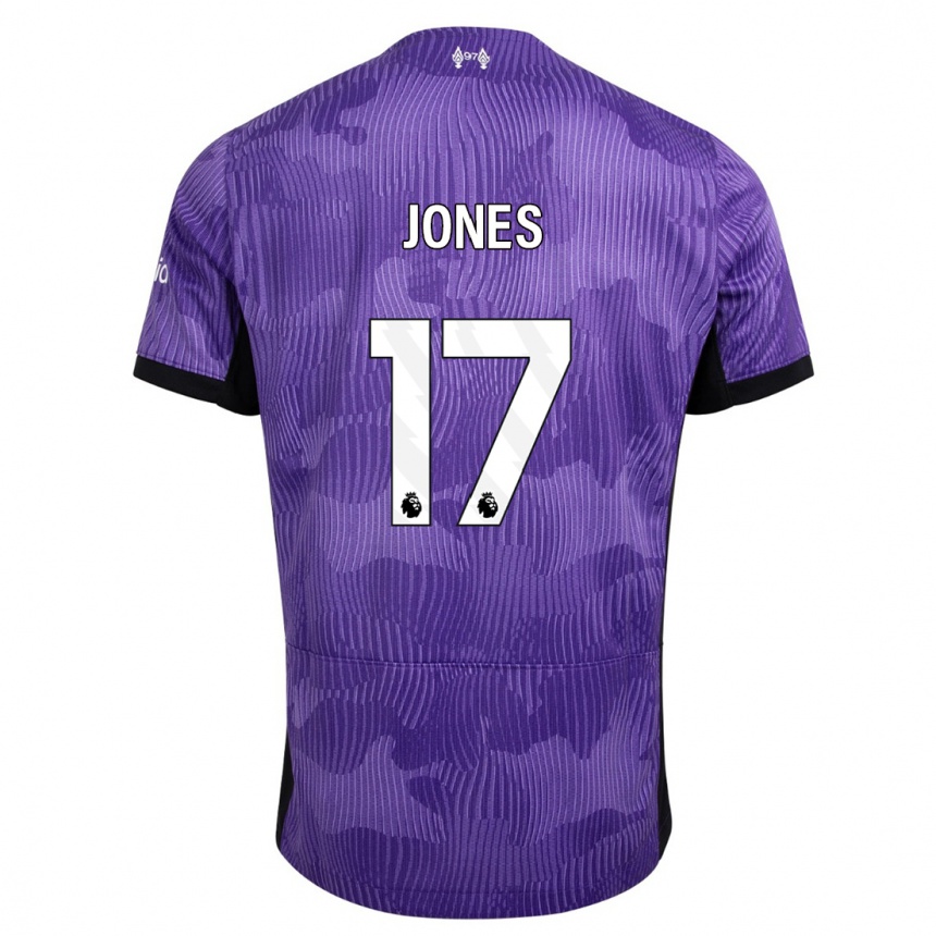 Niño Fútbol Camiseta Curtis Jones #17 Púrpura Equipación Tercera 2023/24