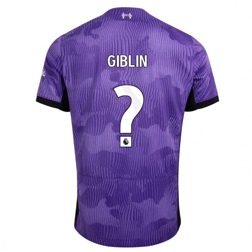 Niño Fútbol Camiseta Nathan Giblin #0 Púrpura Equipación Tercera 2023/24