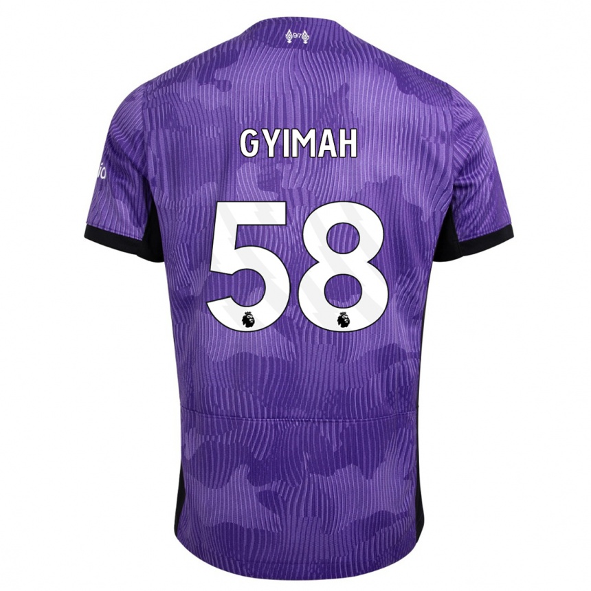 Niño Fútbol Camiseta Francis Gyimah #58 Púrpura Equipación Tercera 2023/24