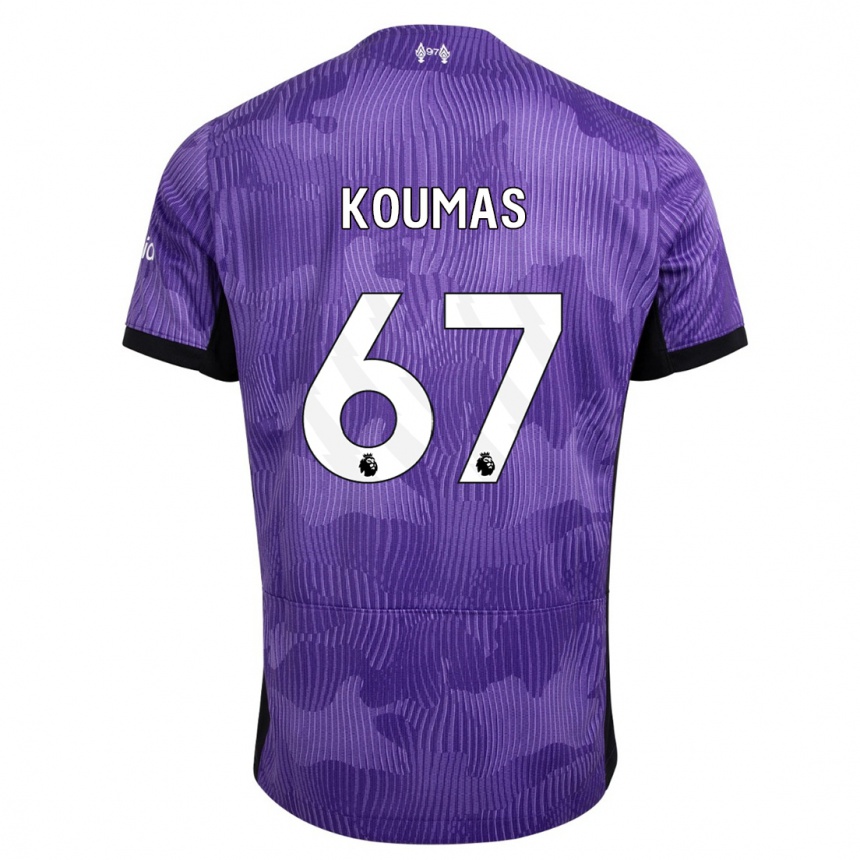 Niño Fútbol Camiseta Lewis Koumas #67 Púrpura Equipación Tercera 2023/24