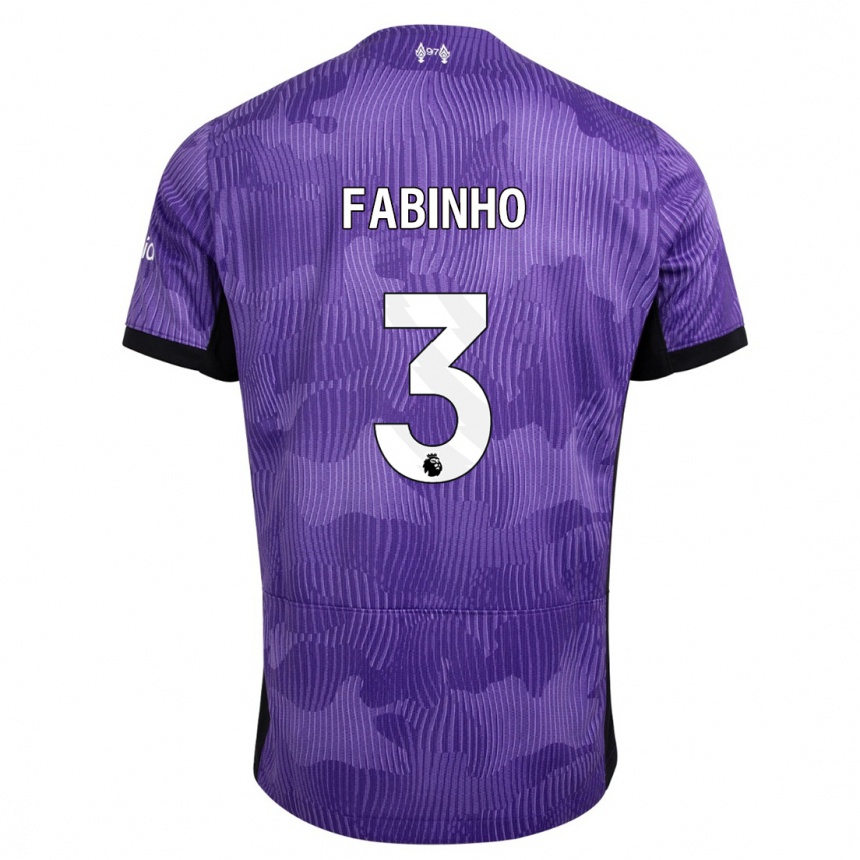 Niño Fútbol Camiseta Fabinho #3 Púrpura Equipación Tercera 2023/24
